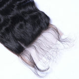 4*4 Deep Wave Virgin Hair Natural Black Closure