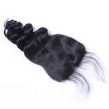 4*4 Loose Wave Virgin Hair Natural Black Closure