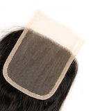 4*4 Straight Virgin Hair Natural Black Closure