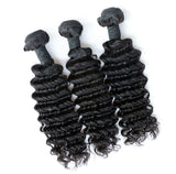 Deep Wave Virgin Hair Natural Black Bundles