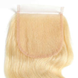 #613 Body Wave Closure Virgin Hair Blonde Closure