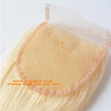 #613 Straight Closure Virgin Hair Blonde Closure