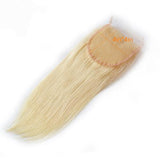 #613 Straight Closure Virgin Hair Blonde Closure