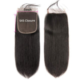 Straight  5*5 Lace Closure Virgin Hair Natural Black