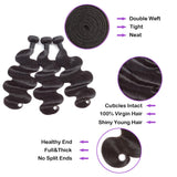 Body Wave Virgin Hair Natural Black Bundles