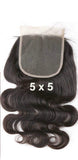 Body Wave  5*5 Lace Closure Virgin Hair Natural Black